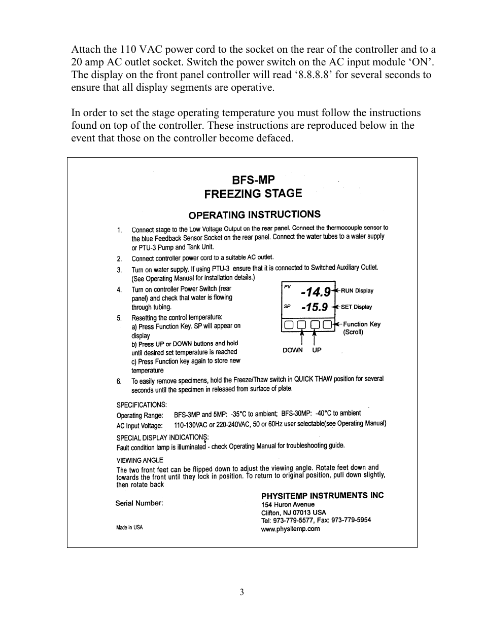 Physitemp Instruments BFS 60MP User Manual | Page 3 / 5