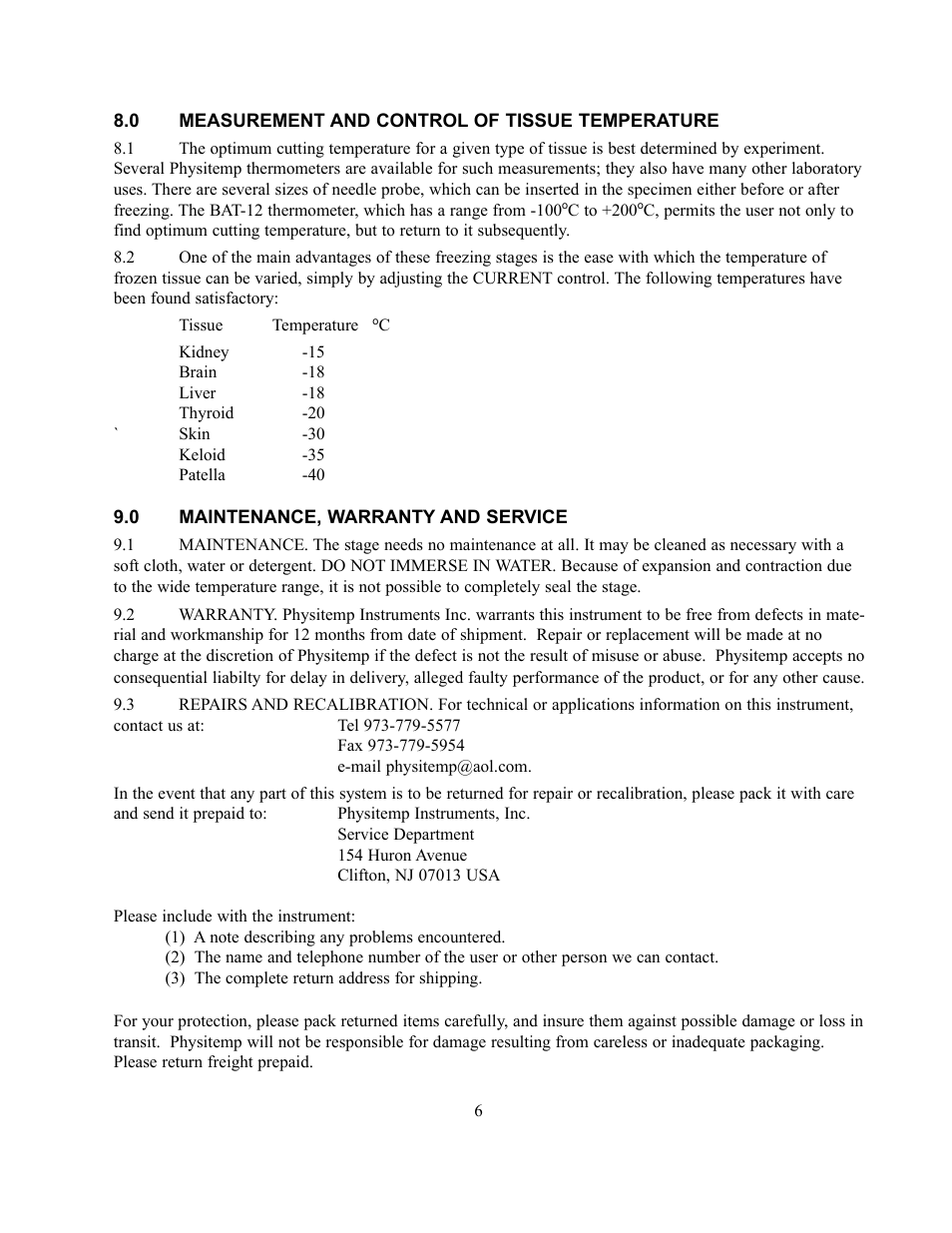 Physitemp Instruments BFS User Manual | Page 3 / 8