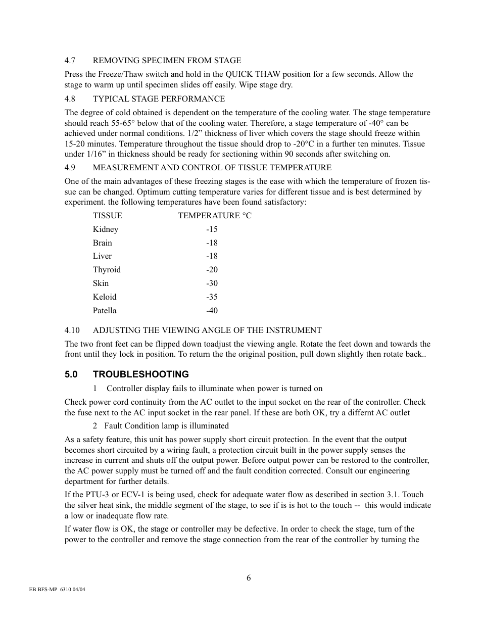 Physitemp Instruments BFS-30MP User Manual | Page 7 / 12