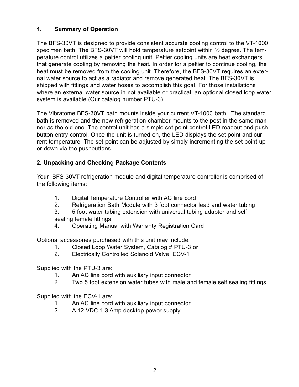 Physitemp Instruments BFS-30VT User Manual | Page 2 / 12