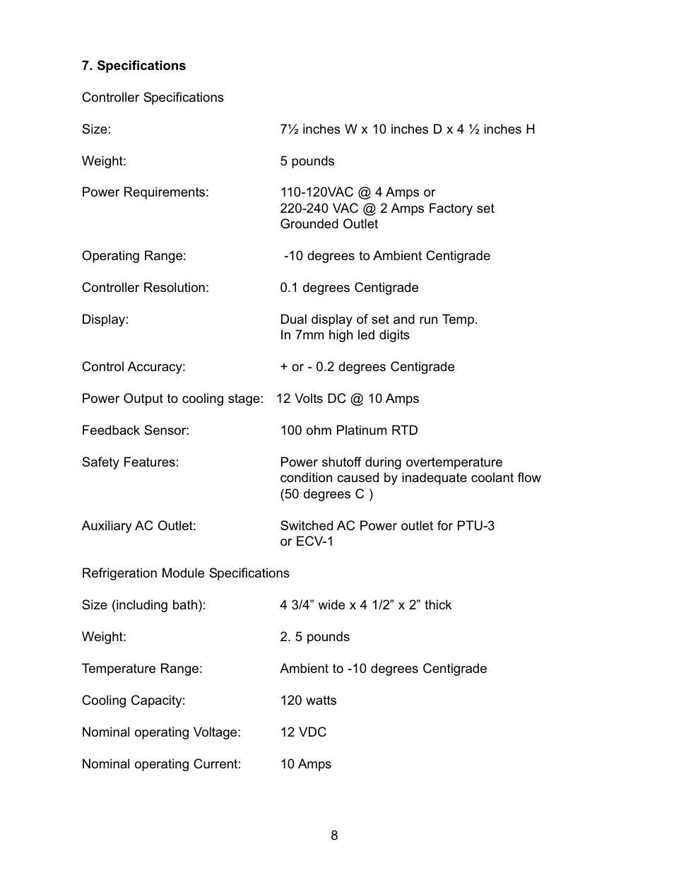 Physitemp Instruments BFS-30VT User Manual | Page 8 / 12