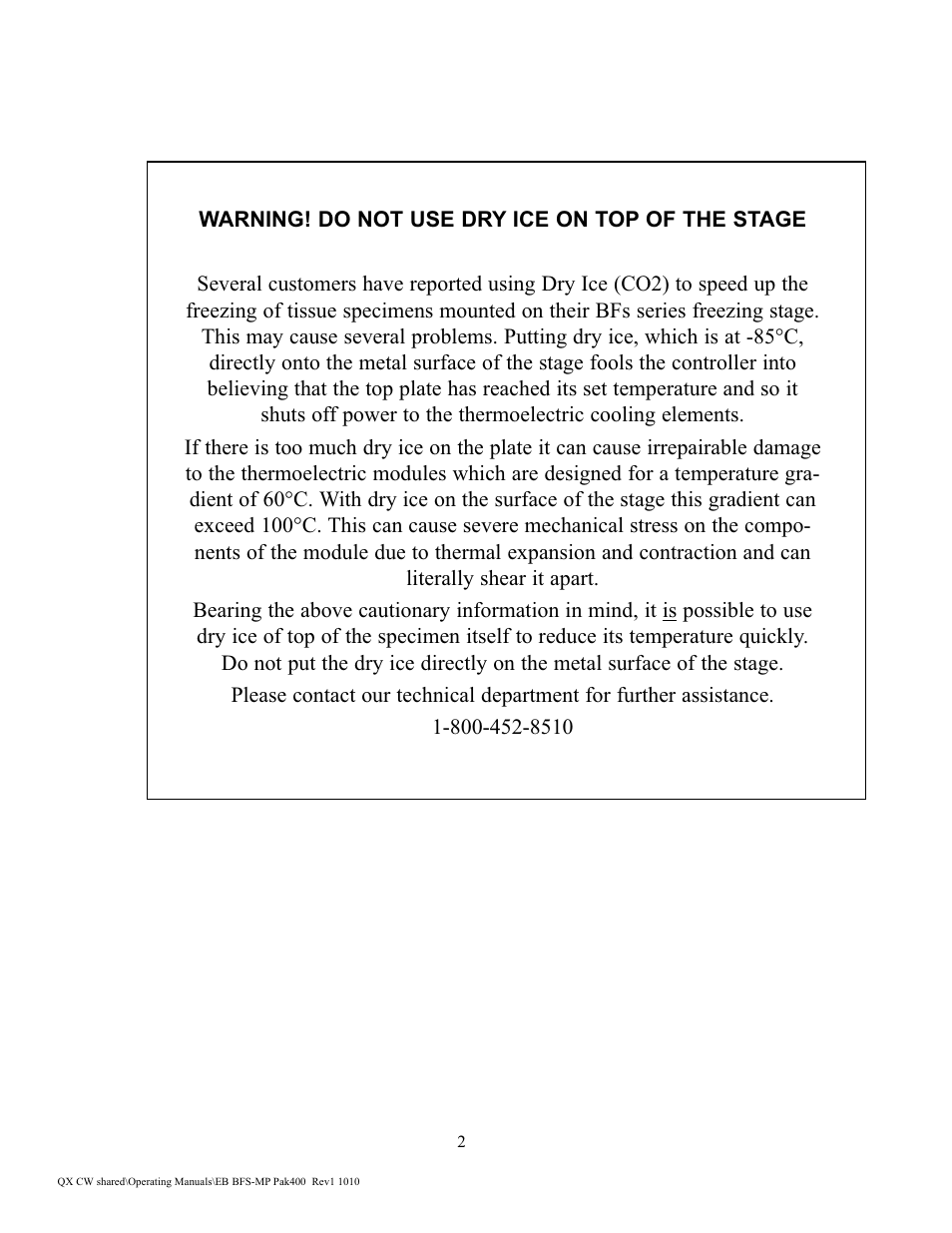 Physitemp Instruments BFS-MP 6310 Rev1 Pak400 2 User Manual | Page 2 / 12