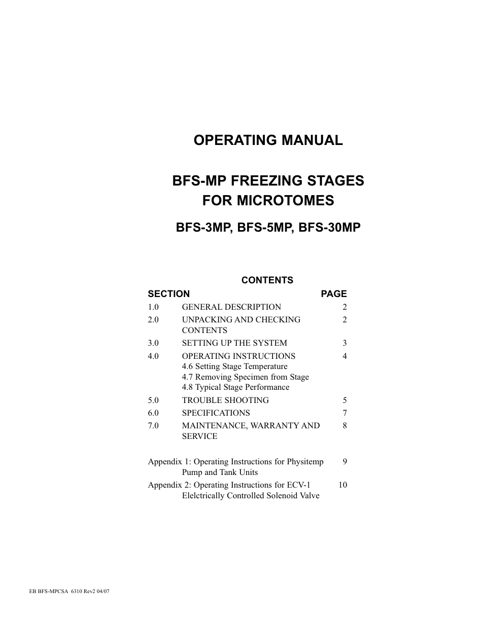 Bfs-3mp, bfs-5mp, bfs-30mp | Physitemp Instruments BFS-MP CSA User Manual | Page 12 / 12