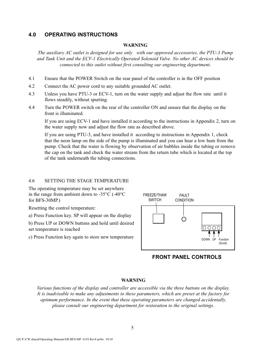 Physitemp Instruments BFS-MP Partlow and West User Manual | Page 5 / 12