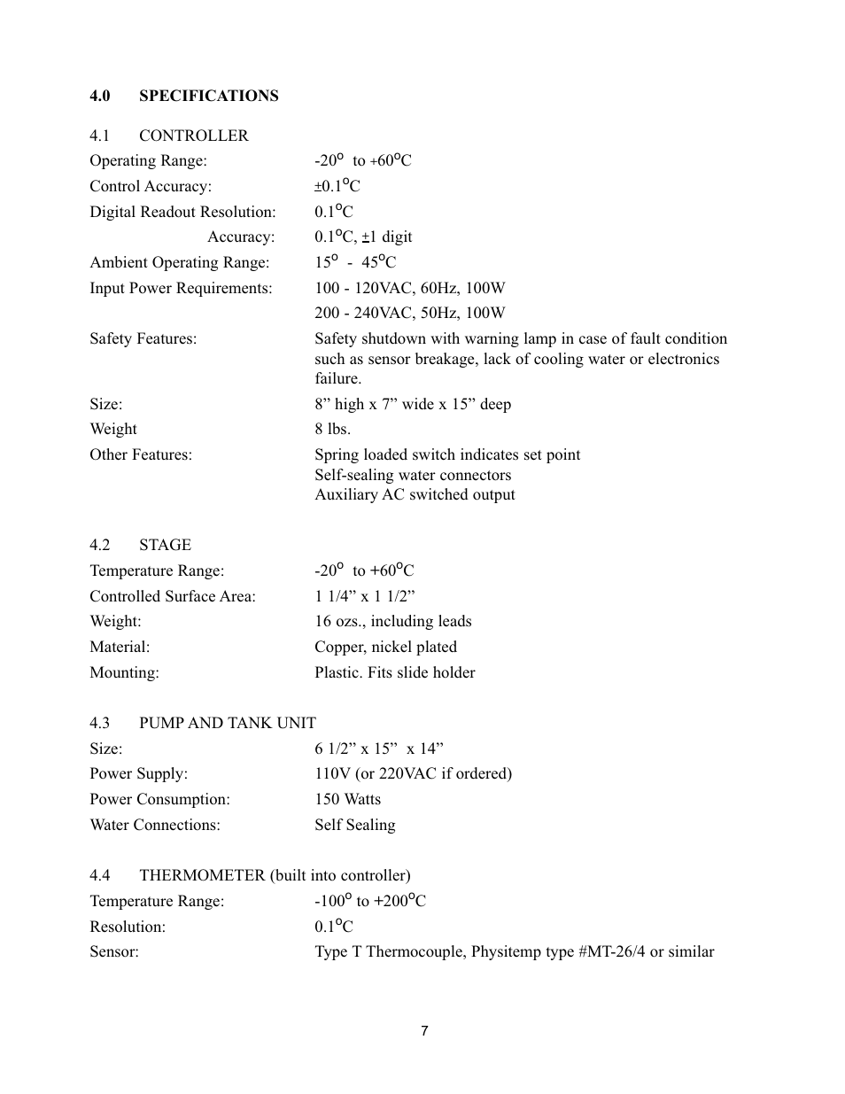 Physitemp Instruments TS4 User Manual | Page 7 / 9