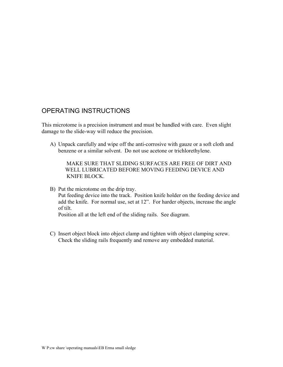 Physitemp Instruments Erma Small Sledge User Manual | Page 4 / 6