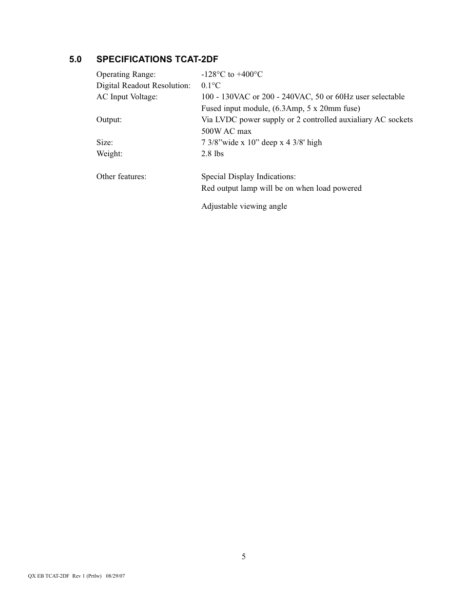 Physitemp Instruments TCAT-2DF from 59701 User Manual | Page 5 / 8