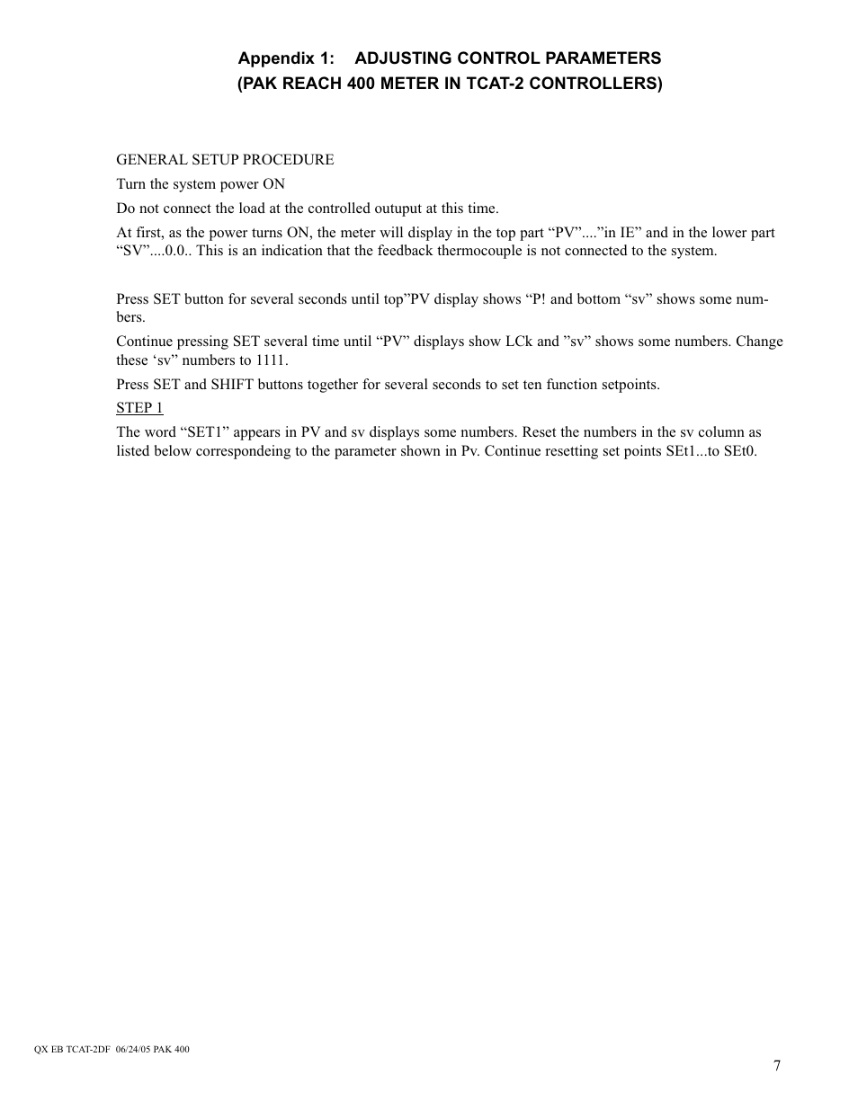 Physitemp Instruments TCAT-2DF PAK 400 User Manual | Page 5 / 11