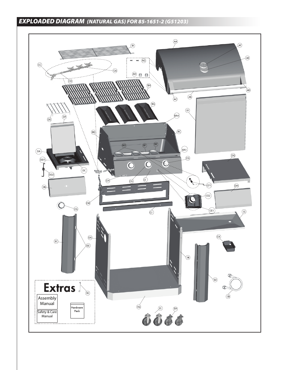 Exploaded diagram, Assembly manual | Centro 3800 User Manual | Page 7 / 19