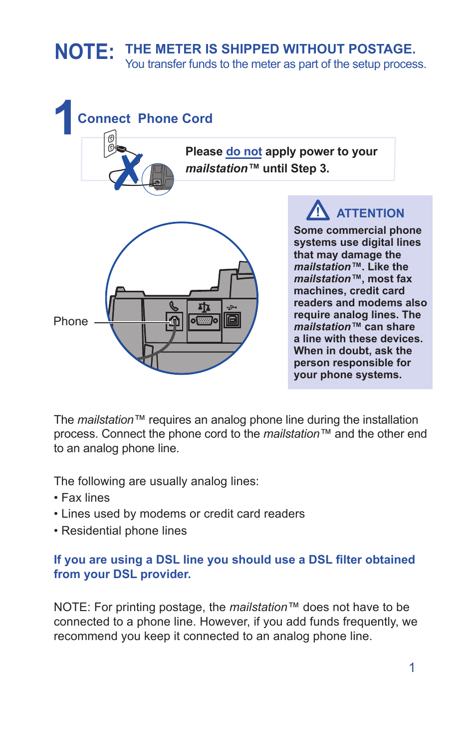 Pitney Bowes Mailstation (K700) User Manual | Page 3 / 13