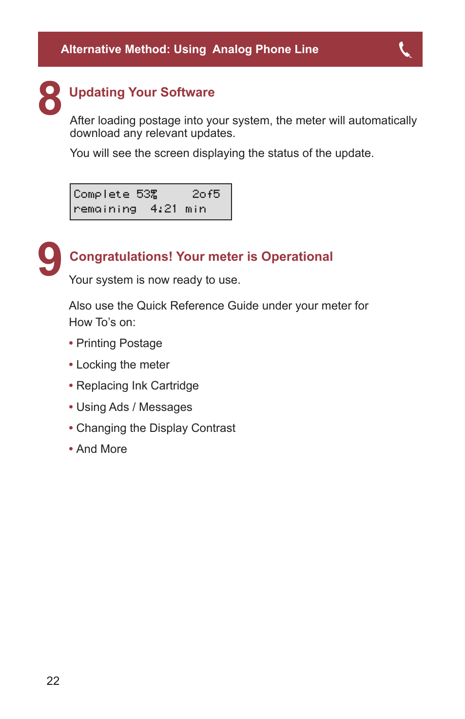 Pitney Bowes Mailstation2 (K7M0) User Manual | Page 26 / 32