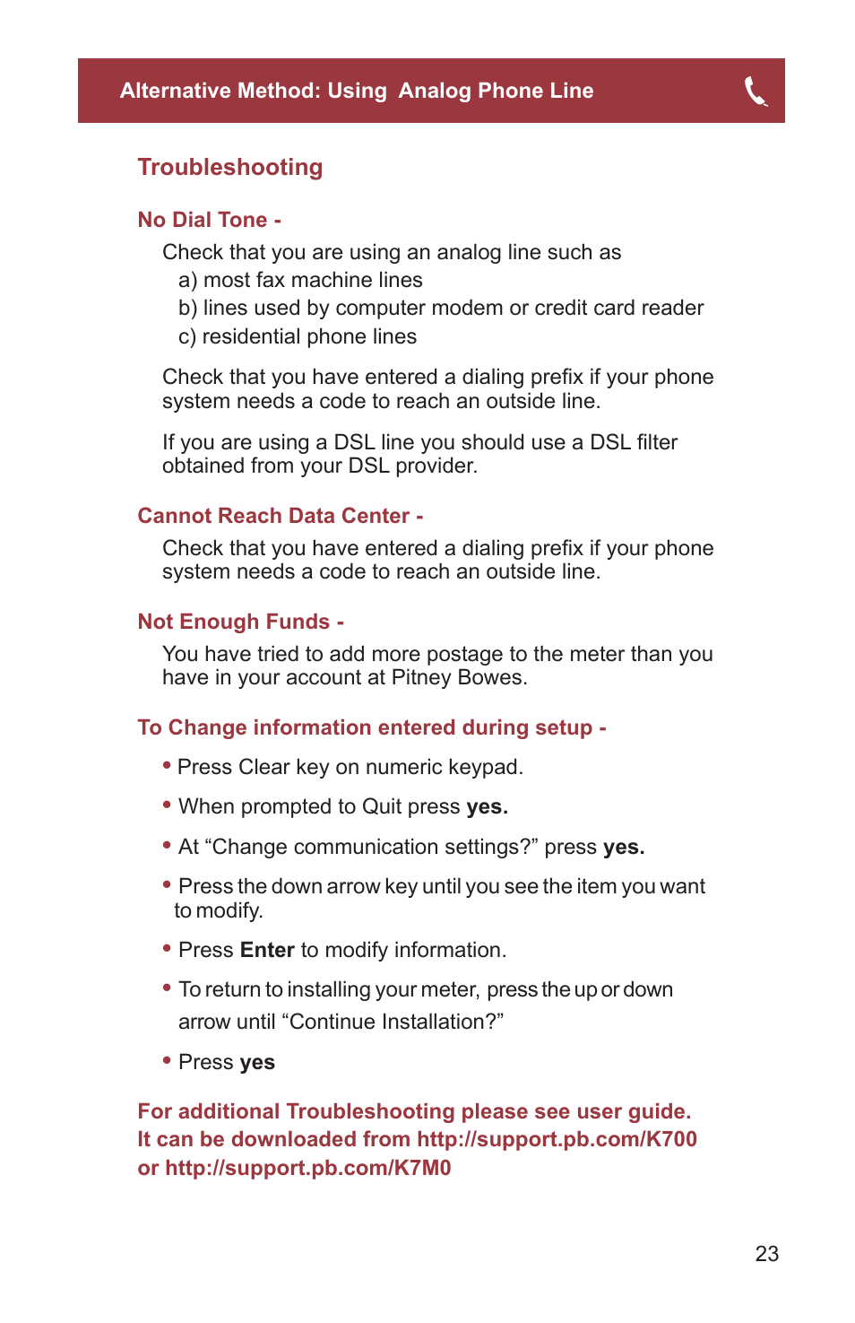 Pitney Bowes Mailstation2 (K7M0) User Manual | Page 27 / 32