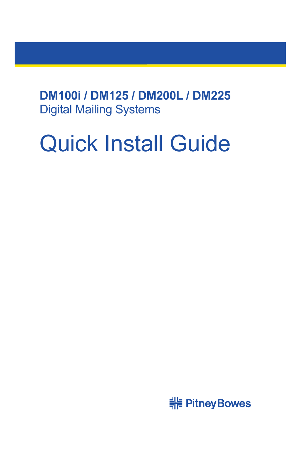 Pitney Bowes DM225 User Manual | 24 pages