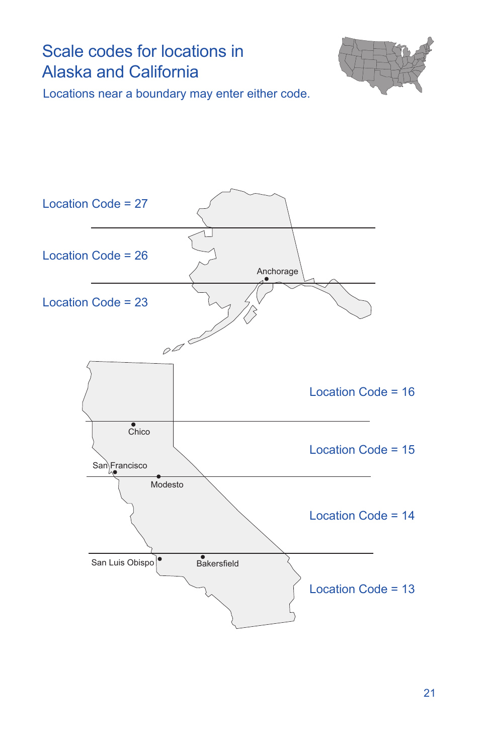 Scale codes for locations in alaska and california | Pitney Bowes DM225 User Manual | Page 23 / 24
