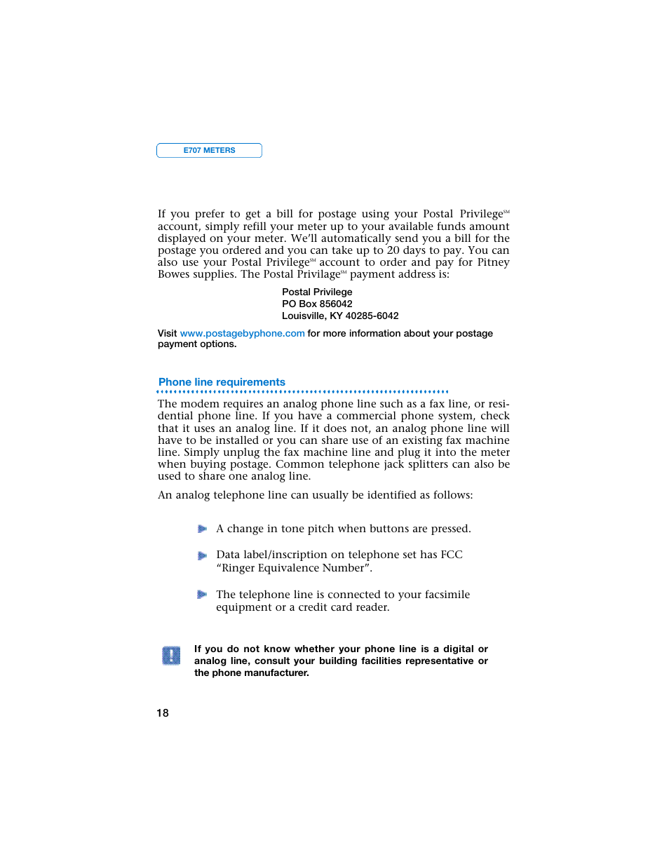 Pitney Bowes E707 User Manual | Page 18 / 55