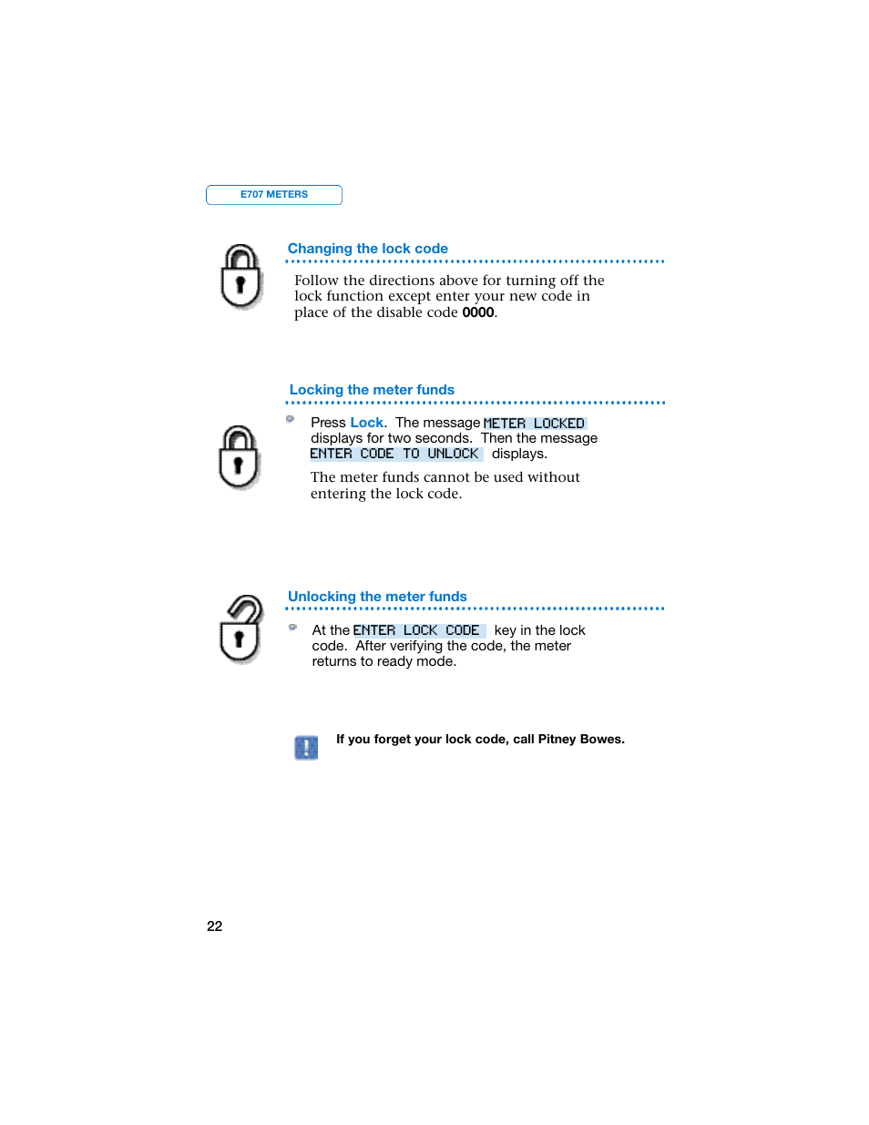 Pitney Bowes E707 User Manual | Page 22 / 55