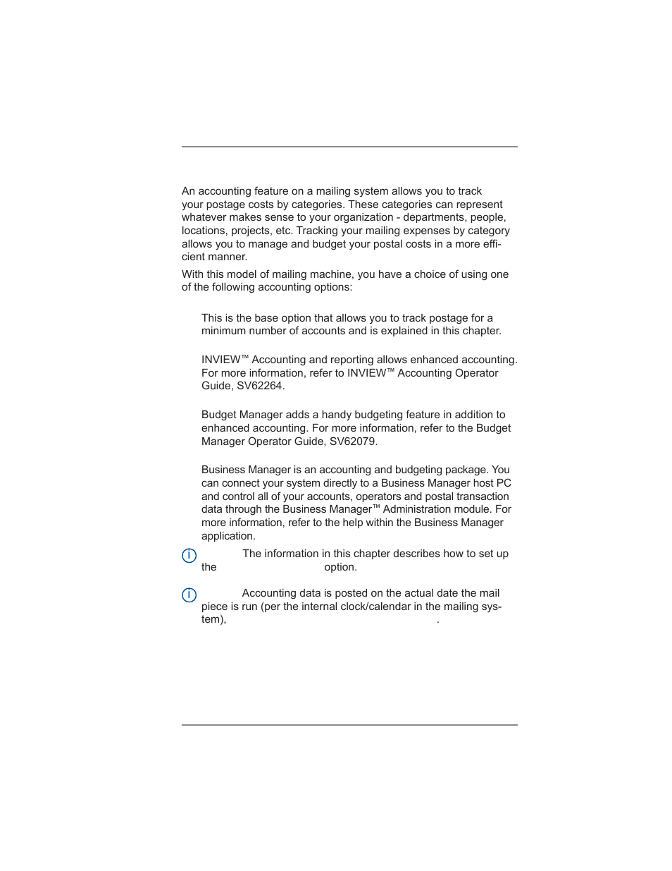 8 • standard accounting option | Pitney Bowes DM475 User Manual | Page 119 / 226