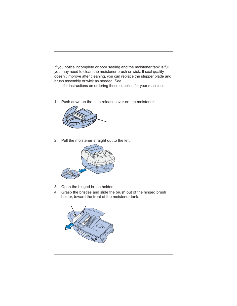 12 • maintenance, Maintaining the moistener | Pitney Bowes DM475 User Manual | Page 178 / 226