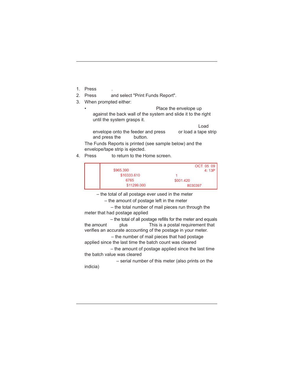 3 • running mail, Checking and clearing the batch count | Pitney Bowes DM475 User Manual | Page 55 / 226