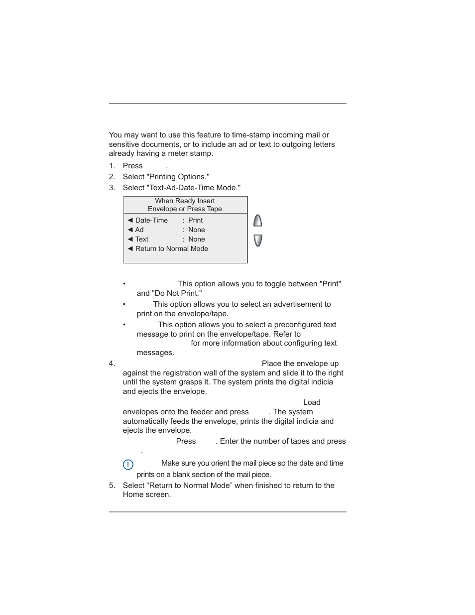 4 • printing options | Pitney Bowes DM475 User Manual | Page 62 / 226
