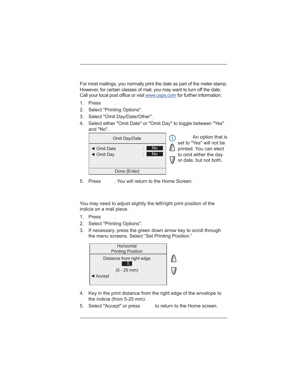 4 • printing options | Pitney Bowes DM475 User Manual | Page 63 / 226