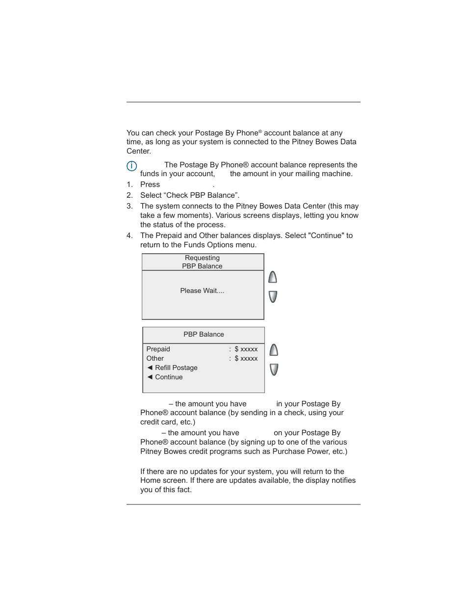 6 • adding postage/connecting to data center | Pitney Bowes DM475 User Manual | Page 87 / 226