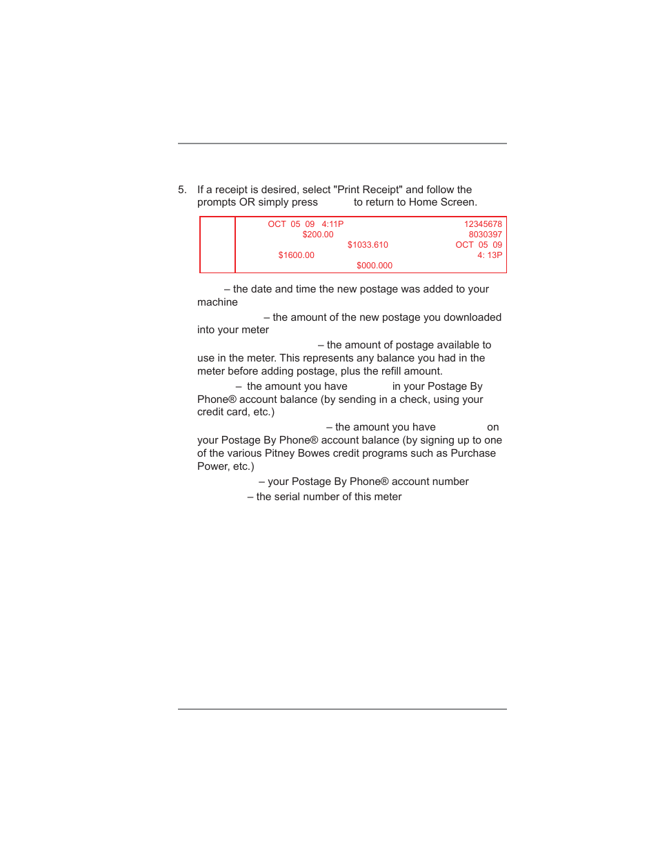 6 • adding postage/connecting to data center, Adding postage | Pitney Bowes DM475 User Manual | Page 89 / 226