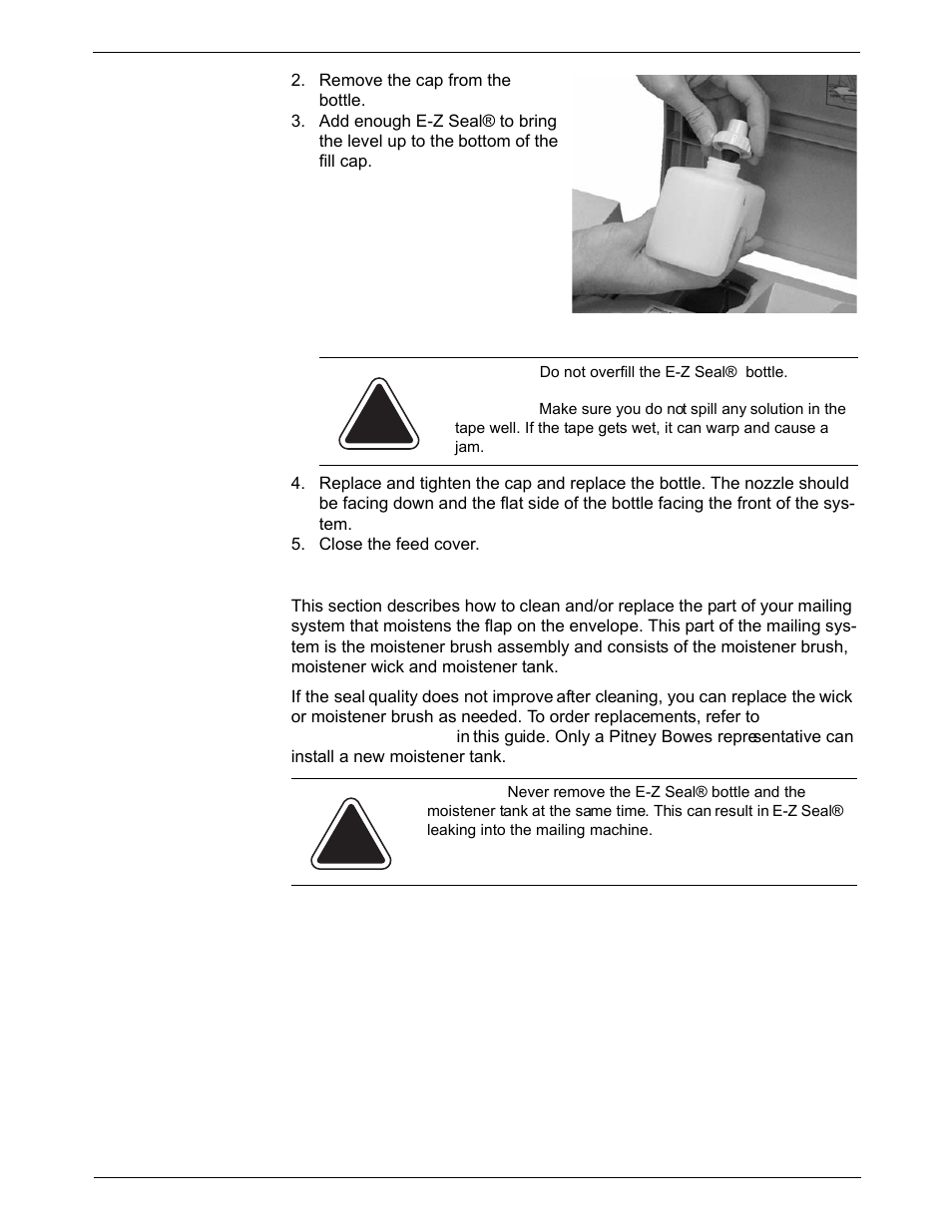 Moistener maintenance, Moistener maintenance -5, Moistener  maintenance | Pitney Bowes DM550 Series User Manual | Page 141 / 188