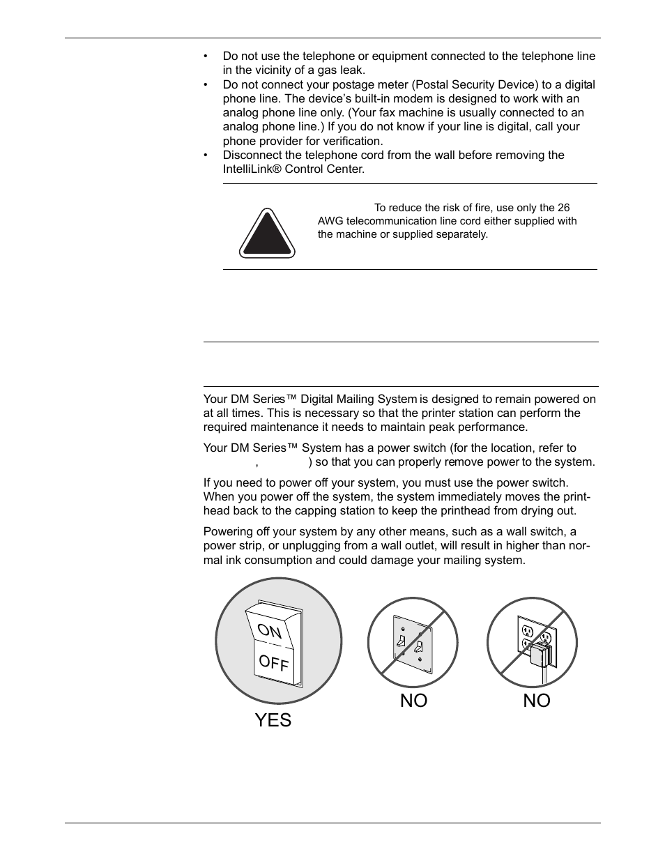 System off -5, No yes, Off on | Pitney Bowes DM550 Series User Manual | Page 15 / 188