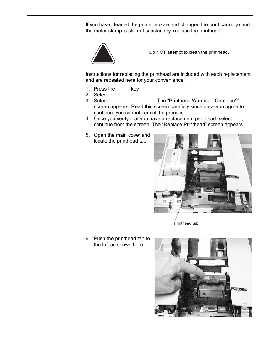 Changing the printhead, Changing the printhead -15 | Pitney Bowes DM550 Series User Manual | Page 151 / 188