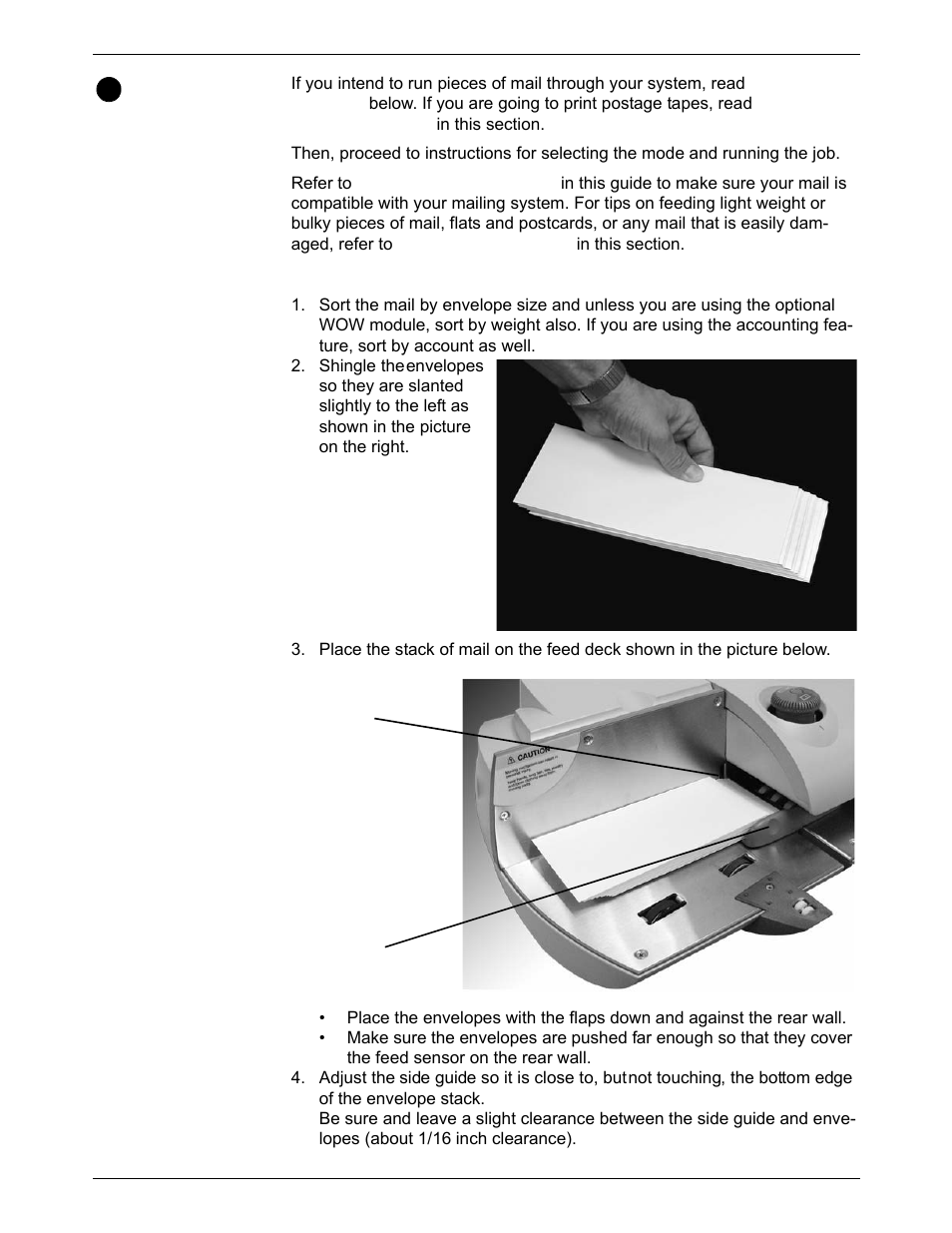 Preparing your mail, Preparing your mail -6 | Pitney Bowes DM550 Series User Manual | Page 40 / 188