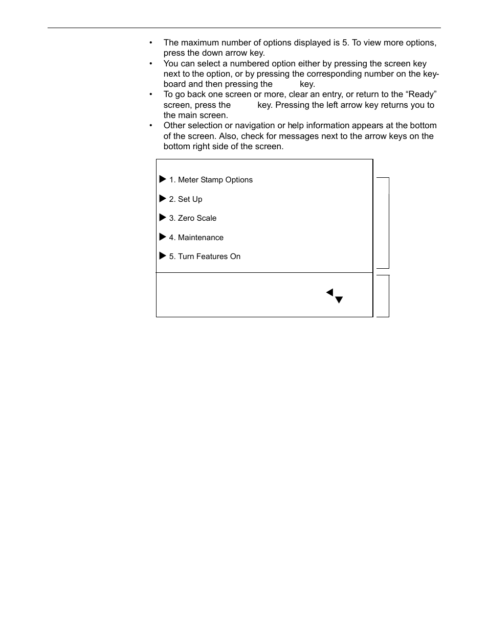 Navigating hints, Navigating hints -2 | Pitney Bowes DM550 Series User Manual | Page 68 / 188
