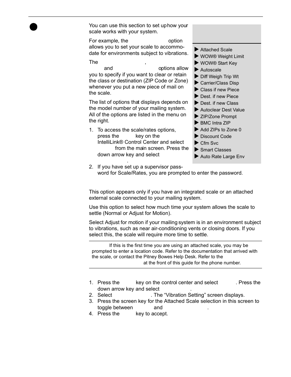 Setting up the scale and selecting rates, Setting up the scale and selecting rates -7 | Pitney Bowes DM550 Series User Manual | Page 73 / 188