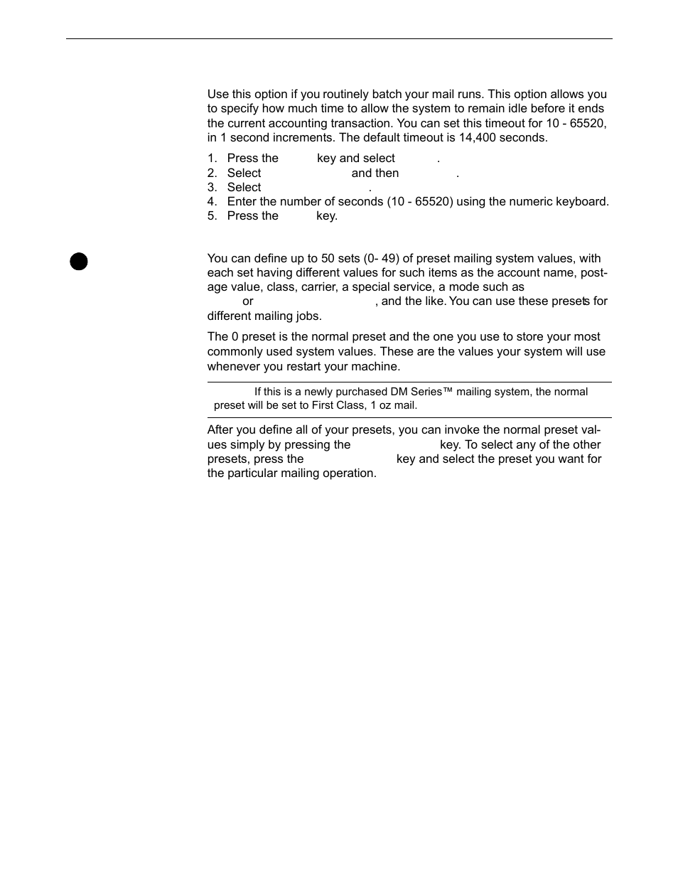 Defining presets, Defining presets -22 | Pitney Bowes DM550 Series User Manual | Page 88 / 188