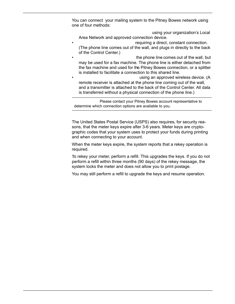 Usps rekey requirements, Usps rekey requirements -3 | Pitney Bowes DM800i Series User Manual | Page 107 / 188