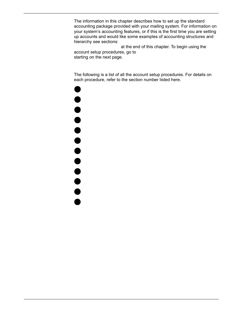 Overview of accounting, Using the account setup procedures, Overview of accounting -3 | Using the account setup procedures -3 | Pitney Bowes DM800i Series User Manual | Page 115 / 188