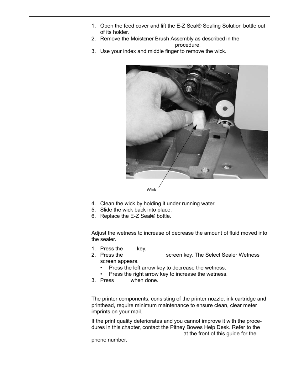 Printer maintenance, Printer maintenance -7, Printer  maintenance | Pitney Bowes DM800i Series User Manual | Page 147 / 188