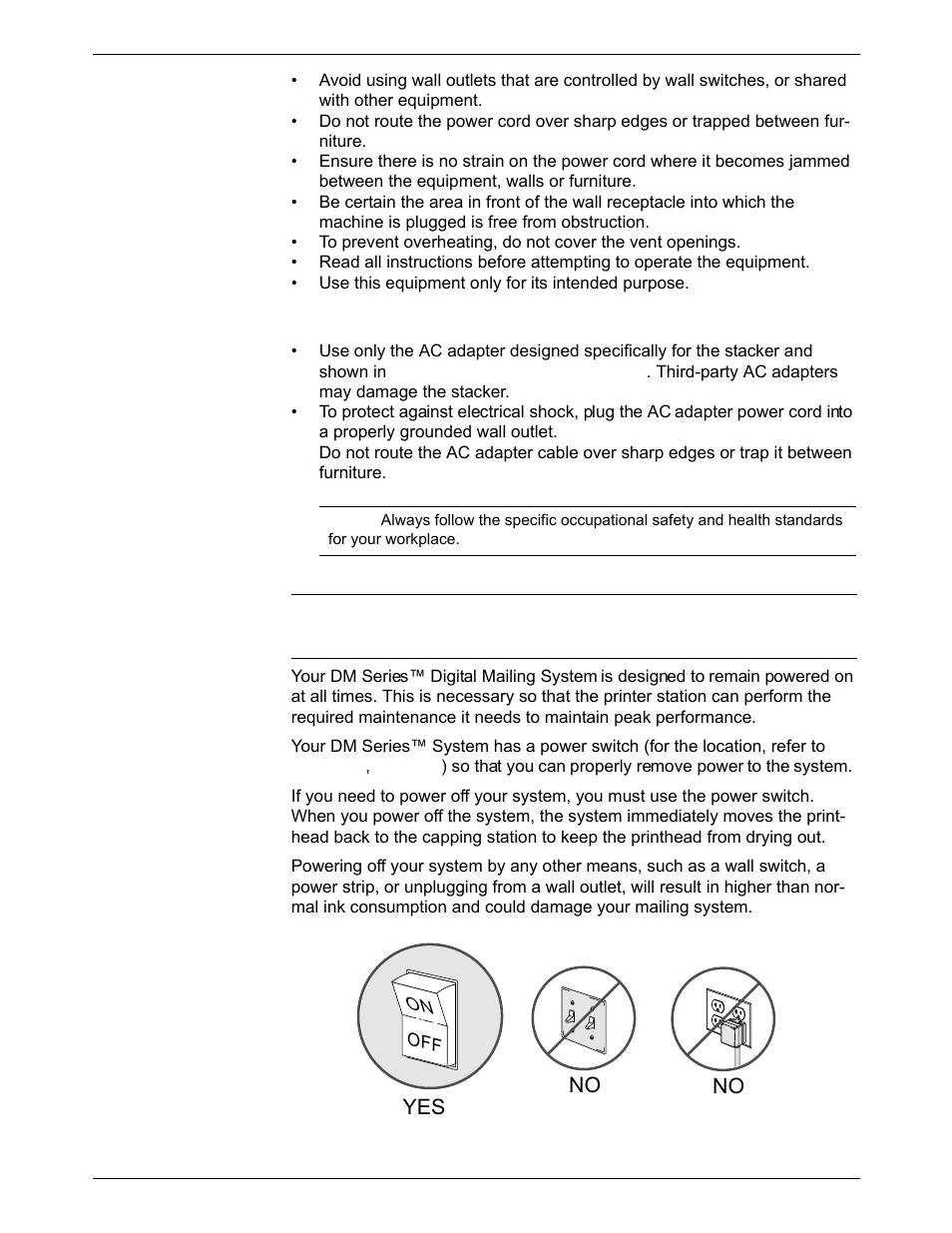 System off -6 | Pitney Bowes DM800i Series User Manual | Page 16 / 188