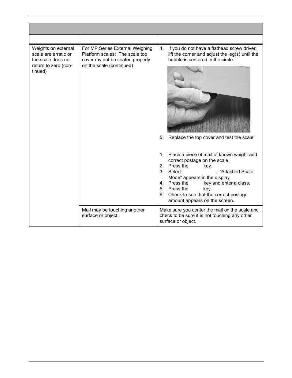 Weighing problems | Pitney Bowes DM800i Series User Manual | Page 168 / 188