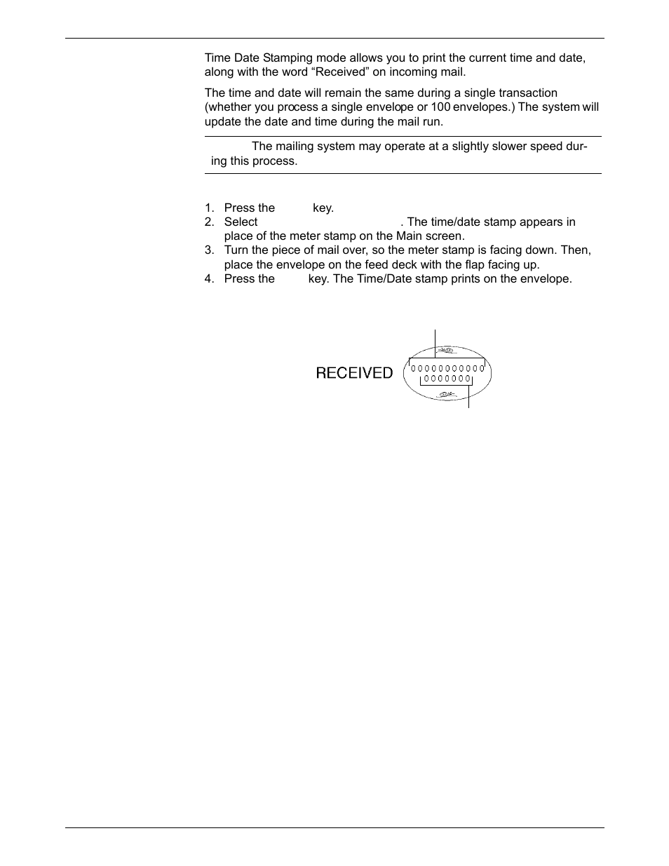 Mode selection: time and date stamping | Pitney Bowes DM800i Series User Manual | Page 52 / 188