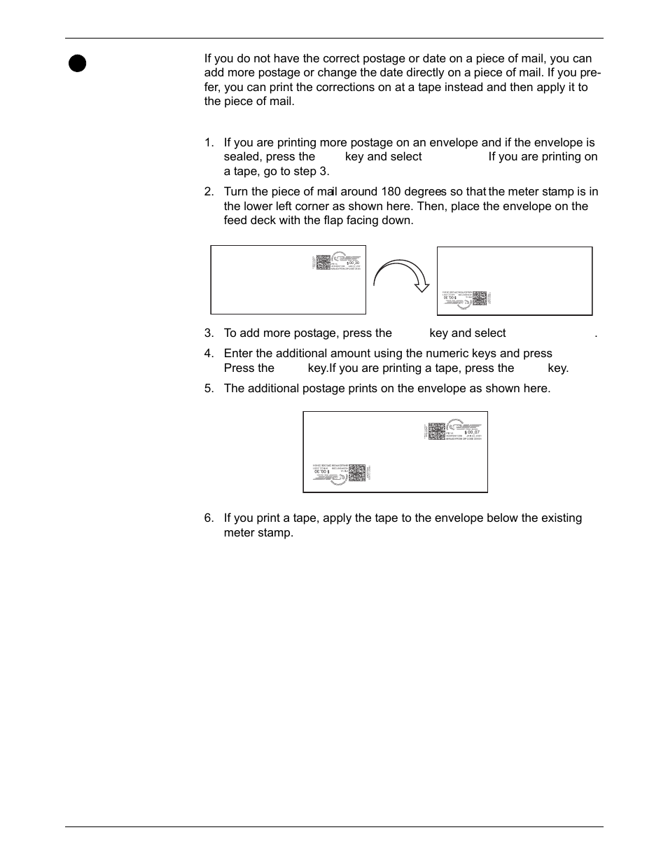 Adding postage or changing the date, Adding postage or changing the date -32 | Pitney Bowes DM800i Series User Manual | Page 68 / 188