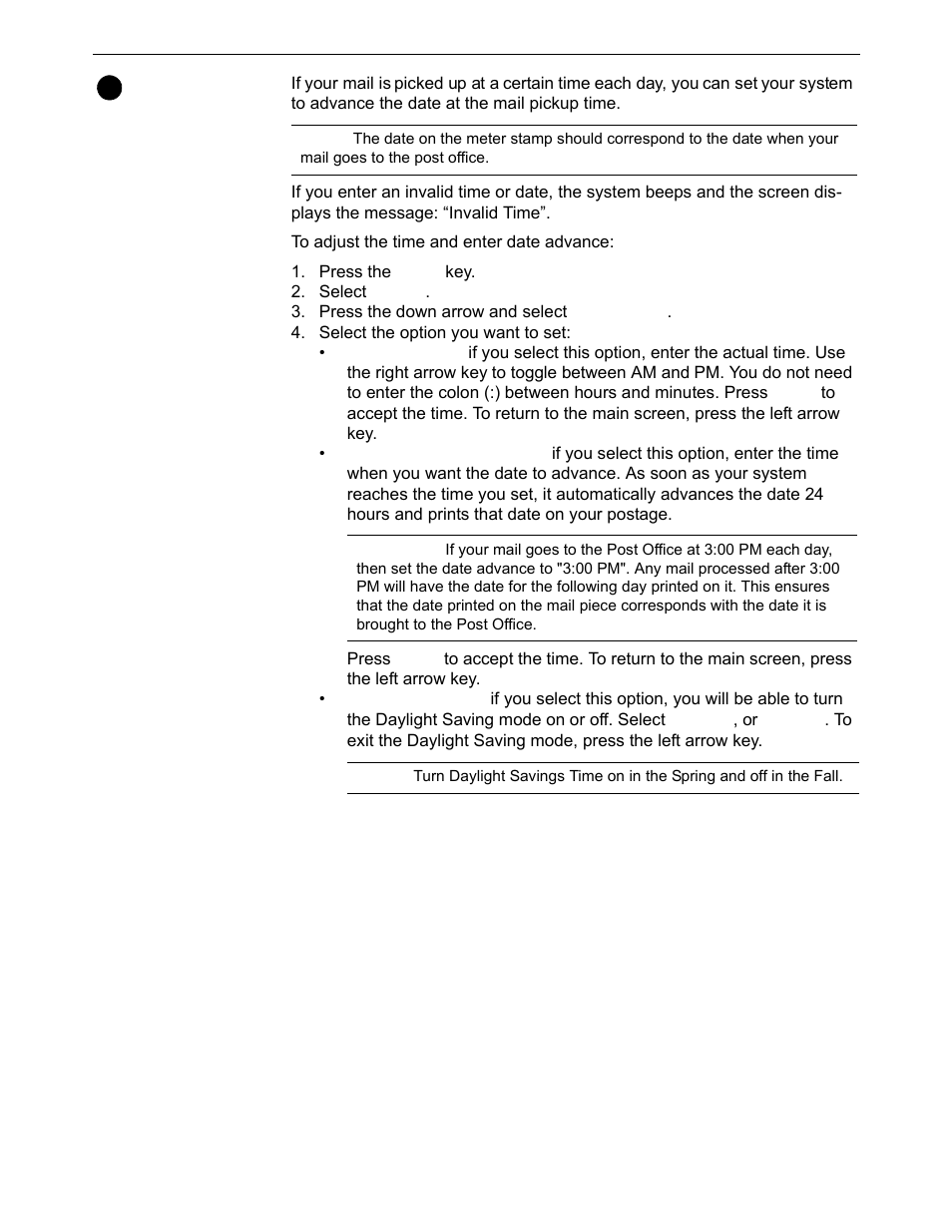 Setting the date and time of day, Setting the date and time of day -5 | Pitney Bowes DM800i Series User Manual | Page 75 / 188