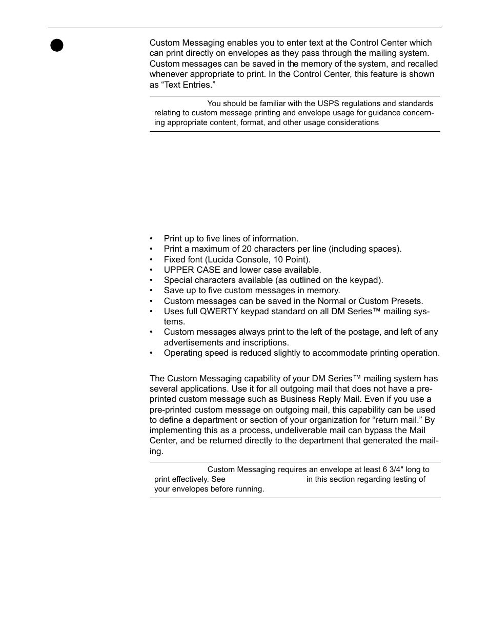 Creating custom messages, Creating custom messages -27 | Pitney Bowes DM800i Series User Manual | Page 97 / 188