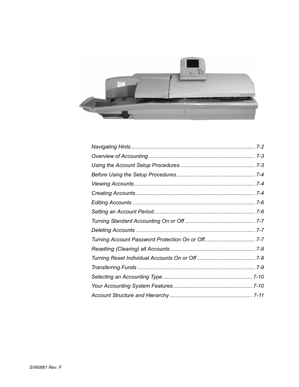 7 • standard accounting | Pitney Bowes DM900 User Manual | Page 109 / 186