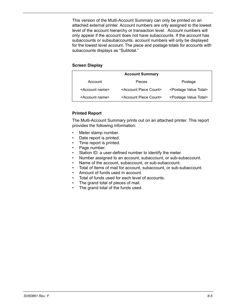 External printer version | Pitney Bowes DM900 User Manual | Page 125 / 186