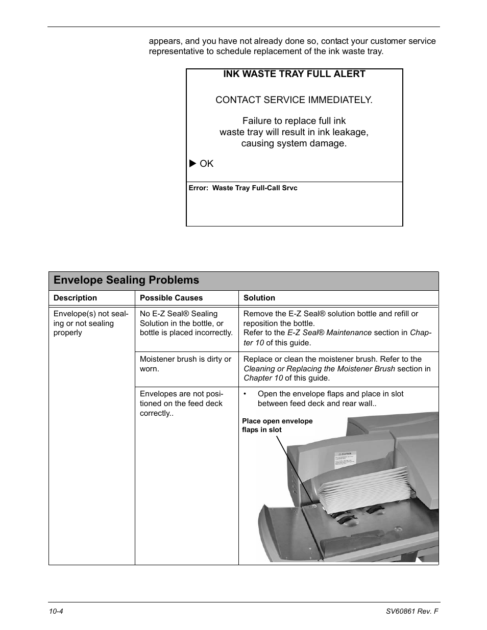 Envelope sealing problems, Envelope sealing problems -4 | Pitney Bowes DM900 User Manual | Page 150 / 186