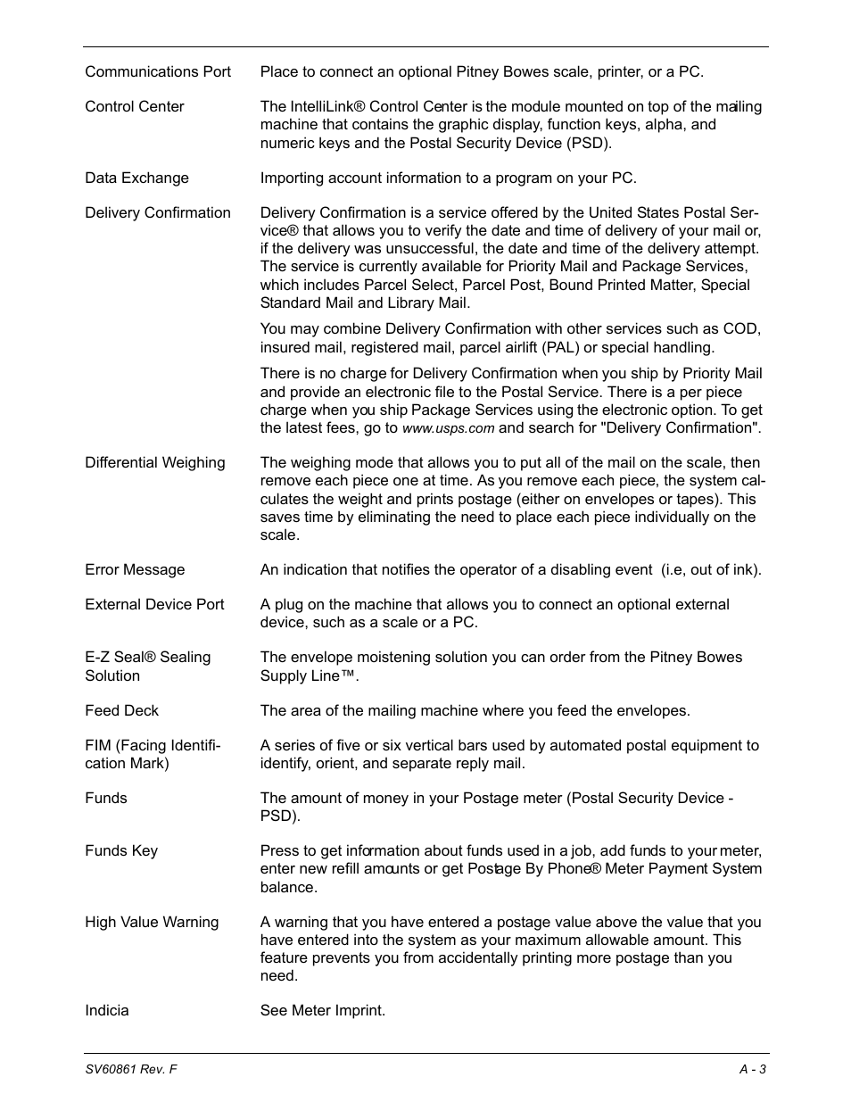 Pitney Bowes DM900 User Manual | Page 177 / 186