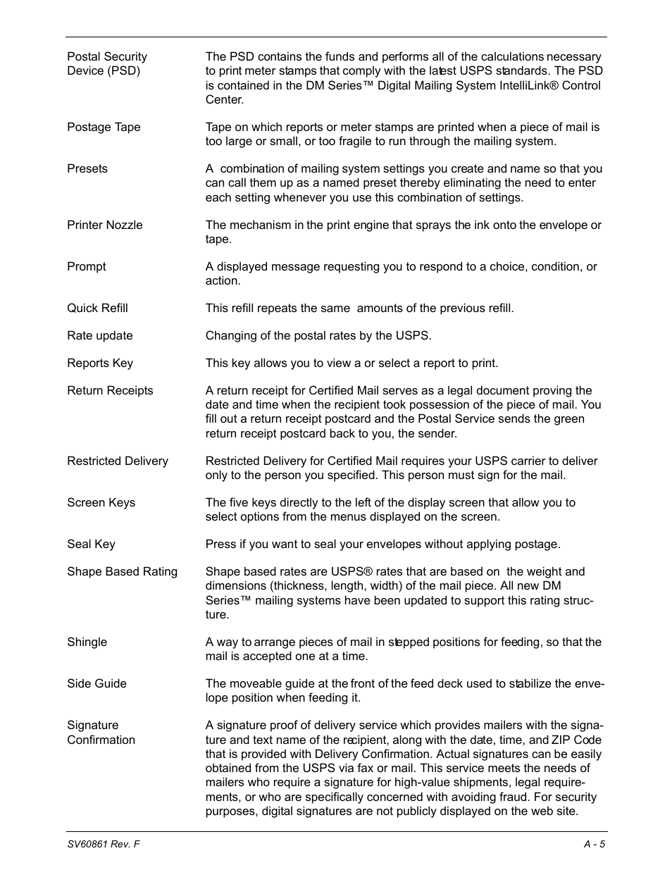 Pitney Bowes DM900 User Manual | Page 179 / 186