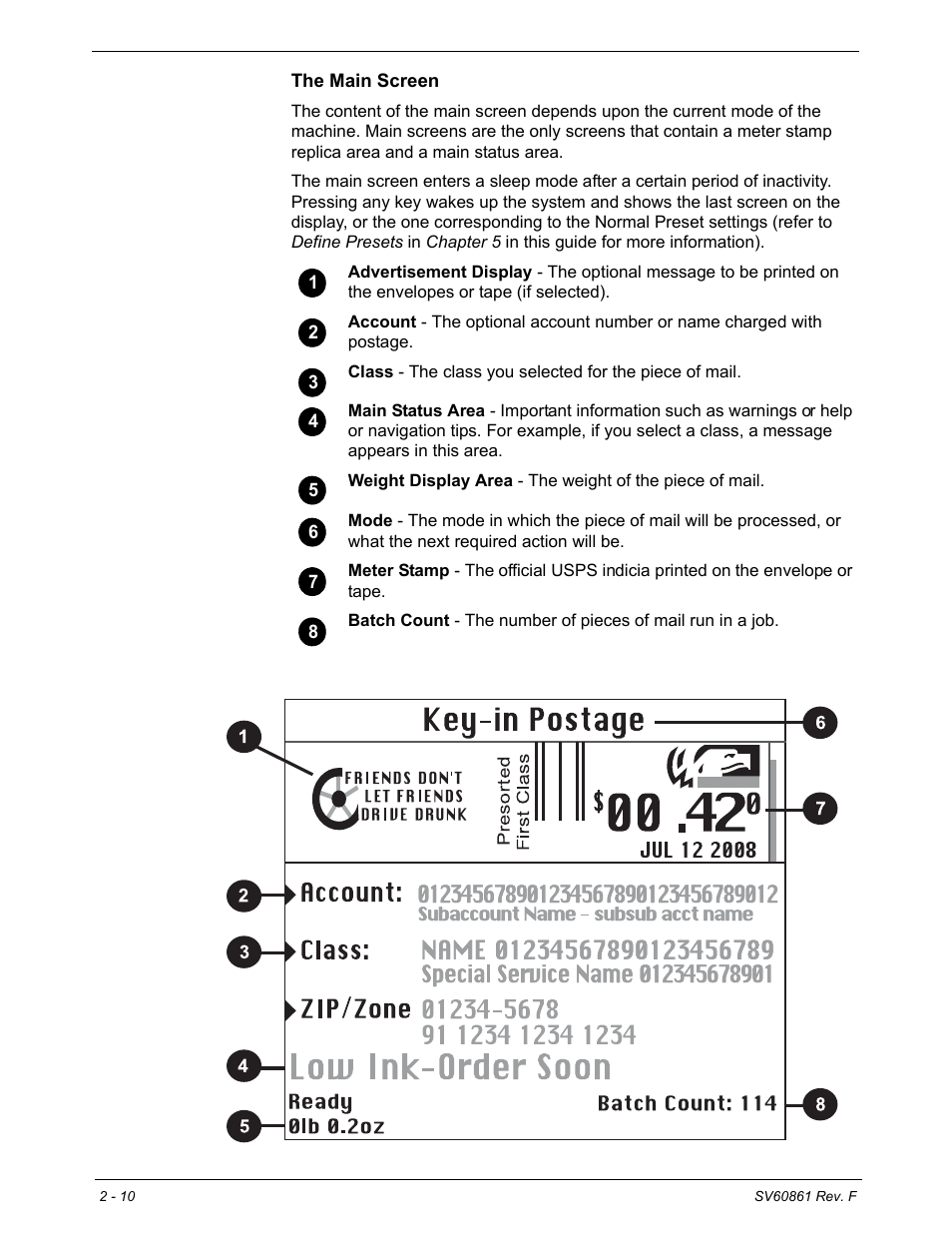 The main screen | Pitney Bowes DM900 User Manual | Page 26 / 186