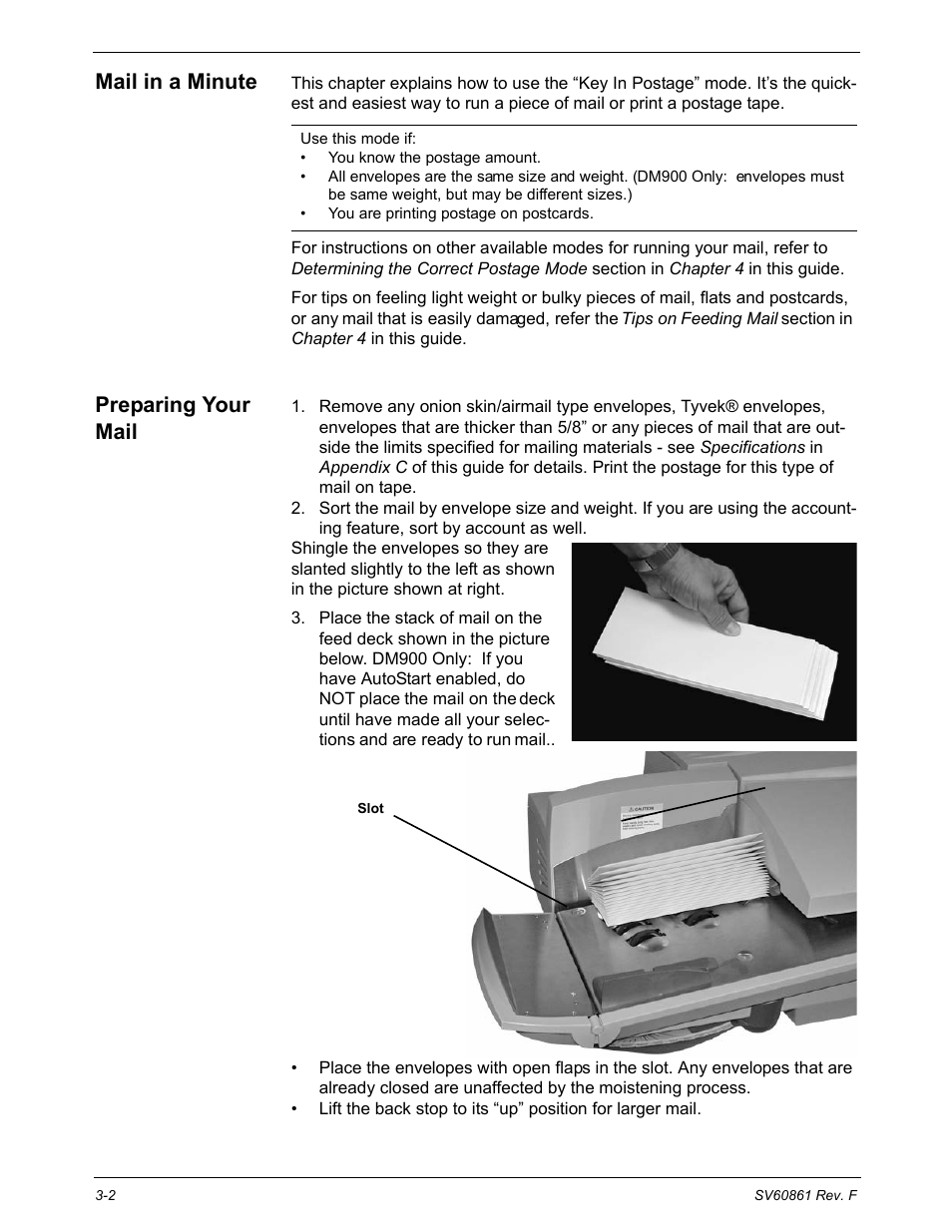 Mail in a minute, Preparing your mail | Pitney Bowes DM900 User Manual | Page 30 / 186